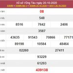 Thống kê XSVT 27/10/2020 chốt lô VIP Vũng Tàu thứ 3