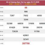 Thống kê XSQNM 10/11/2020 chốt đầu đuôi giải đặc biệt thứ 3