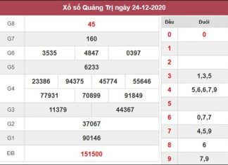 Thống kê XSQT 31/12/2020 xin số đề Quảng Trị thứ 5