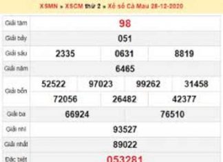Nhận định xổ số cà mau ngày 04/01/2021 chắc trúng
