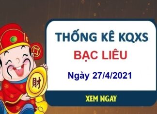 Thống kê KQXSBL ngày 27/4/2021