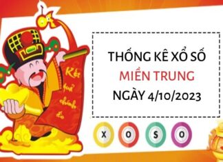 Thống kê xổ số miền Trung ngày 4/10/2023 hôm nay thứ 4