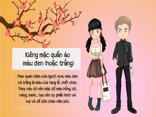 Kiêng mặc quần áo đen, trắng